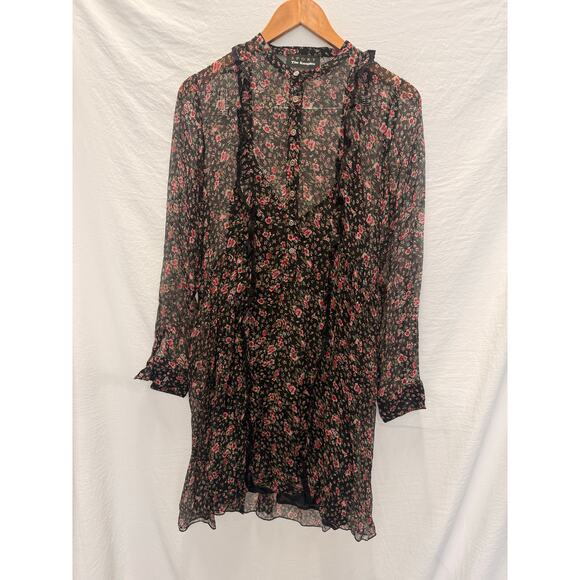 The Kooples Dresses & Skirts - The Kooples Sport Silk Chiffon Hummingbird Dress‎ Small Floral Retro
